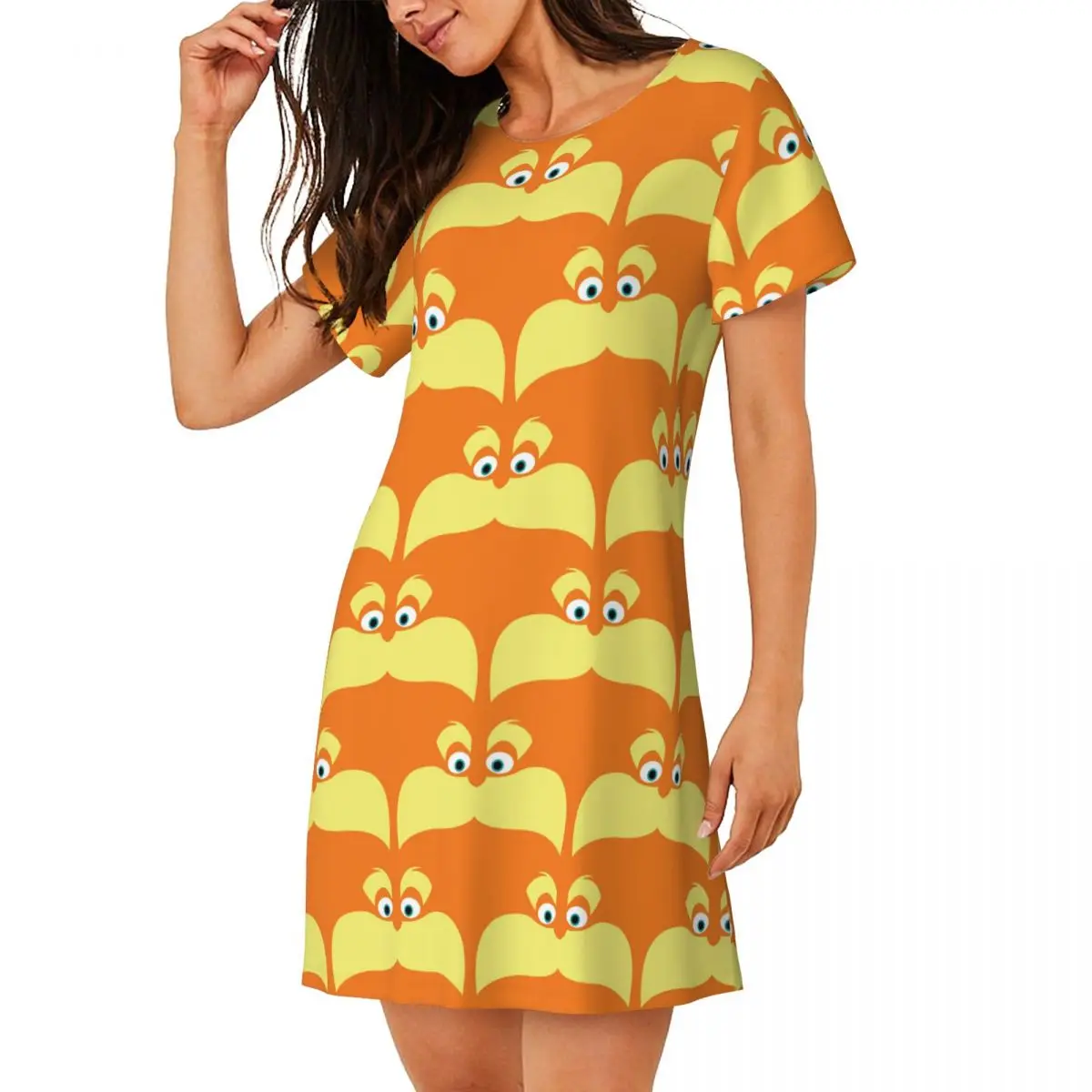 Custom Lorax I Speak For The Trees Short Sleeves Nightdress For Sleepshirts Women Short Sleeve Nightgowns Soft Pajama Dress