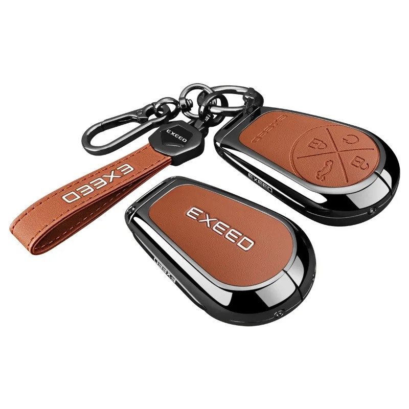 

Premium Zinc Alloy Key Cover Case for Exeed Lingyun/Yaoguang CDM/Lanyue/Wind PHEV (2024) - Protective Key Fob Shell Keychain