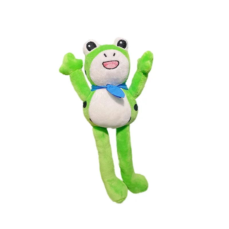 Cartoon Animal Key Pendant Couple Cute Soft Frog Doll  KeyChain The Doll's Arms And Legs Can Be Pulled Backpack Decoration Gift