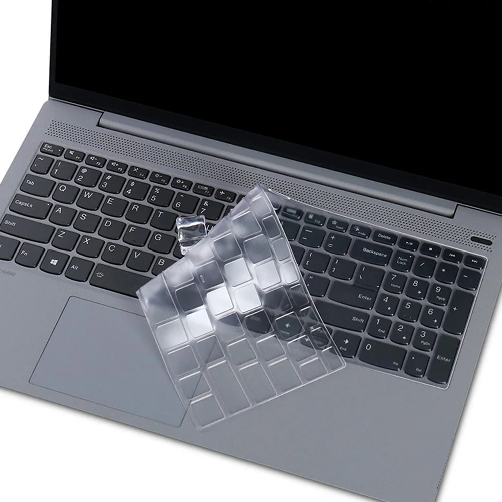 

Transparent Computer Keyboard Cover TPU Keyboard Protective Cover Compatible for Lenovo Laptop 15 inch (White)