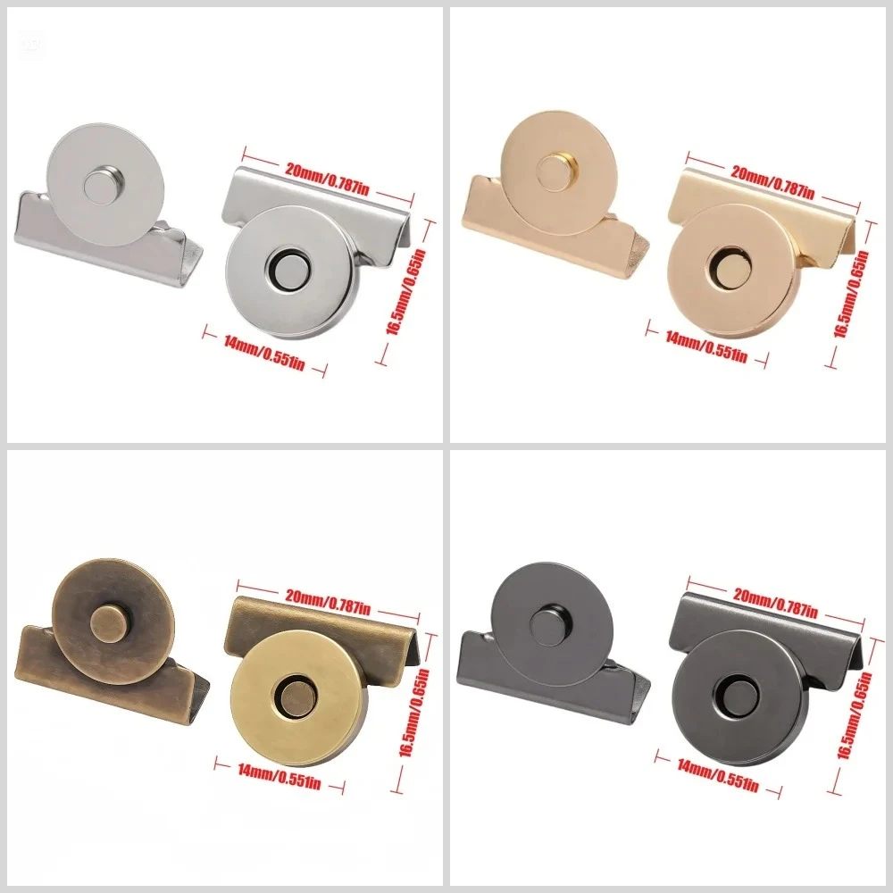 4/12 sets Seamless Magnetic Button Magnet Buckle Hidden Button Snap Button for Shoulder Bag Wallet Clothes DIY Craft Accessories