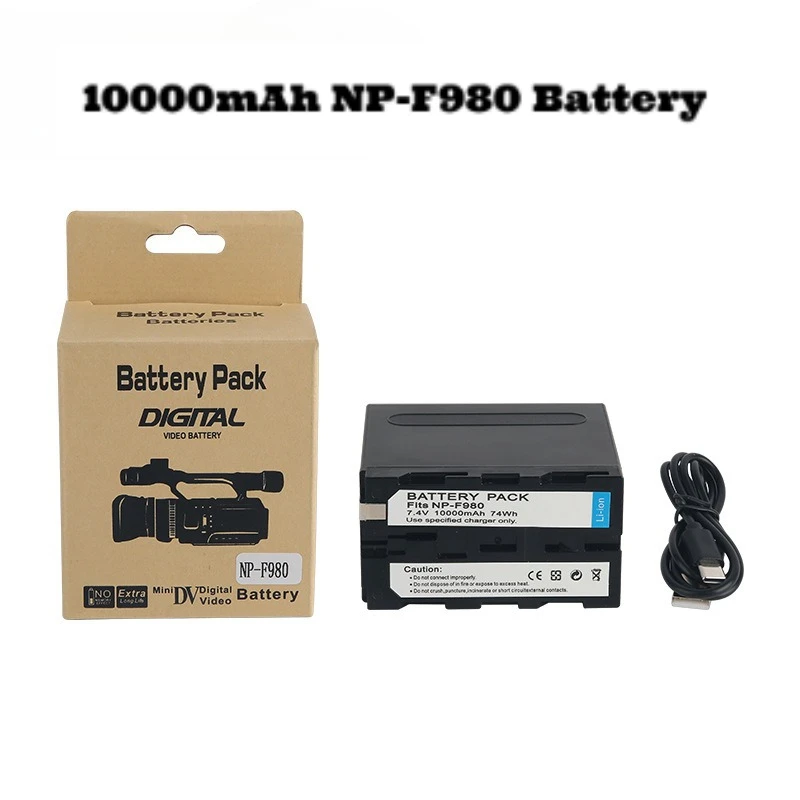 

10000 мАч для Sony F960 F550 F570 QM91D NP-F975 NP-F950 NP-F930 CCD-RV100 аккумуляторы