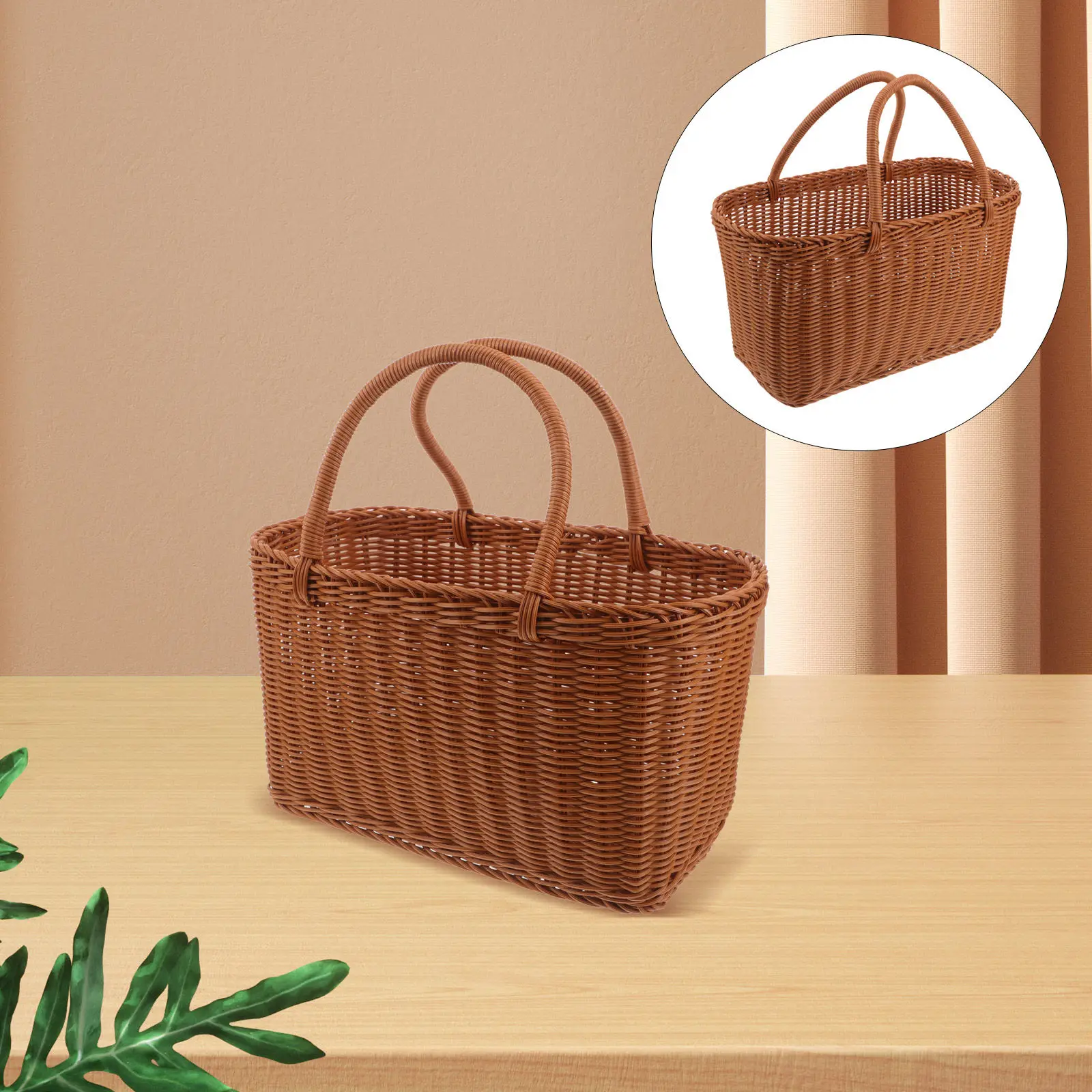 Portable Picnic Basket with Comfort Grip Handle Multicompartment Organization for Lunch Outings Nature Walks Relaxation