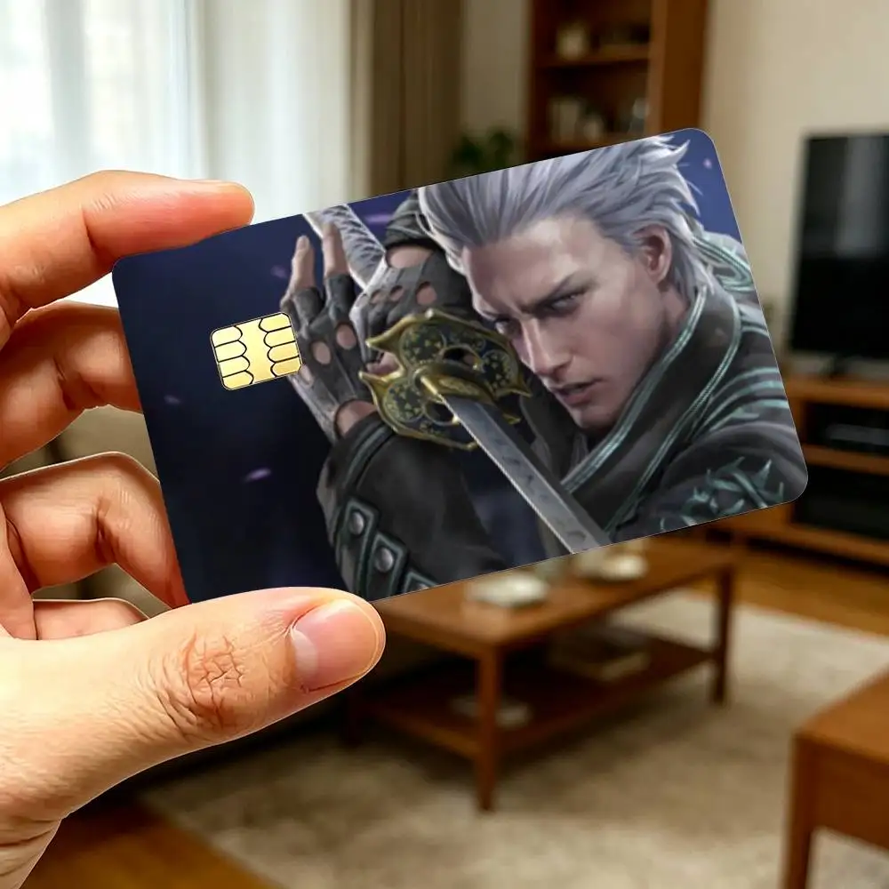 Vergil High‑Res Game Chip Decals Credit Card Mini Waterproof Vinyl Ornament Useful Gift