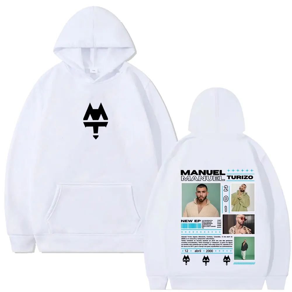 Rapper Manuel Turizo 201 Tour 2025 Hoodie Men Women Hip Hop Fashion Pop Music Streetwear Unisex Casual Fleece Cotton Pullover