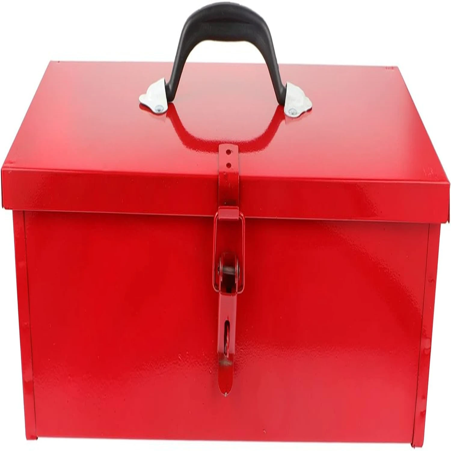 1. Reliable and Solid Red Lockable Metal Multi-function Tool Box, 15.3X6.2X5.1inch Iron Sheet Toolbox for Easy Tool Access and S