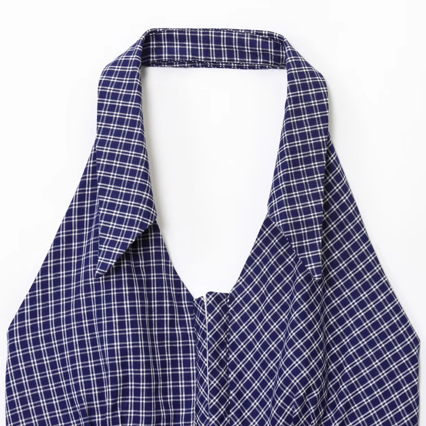 

2025 Summer New Sle Women's ort Plaid Collar irt Spicy Girl Ne Hanging Button up Top Commute Sle Loose Fit Polyeste...