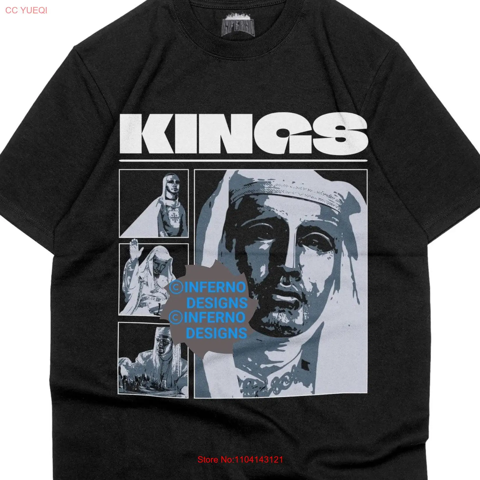 King Baldwin IV T Shirt Y2K Grunge Christian knights Templar Cotton long or short sleeves