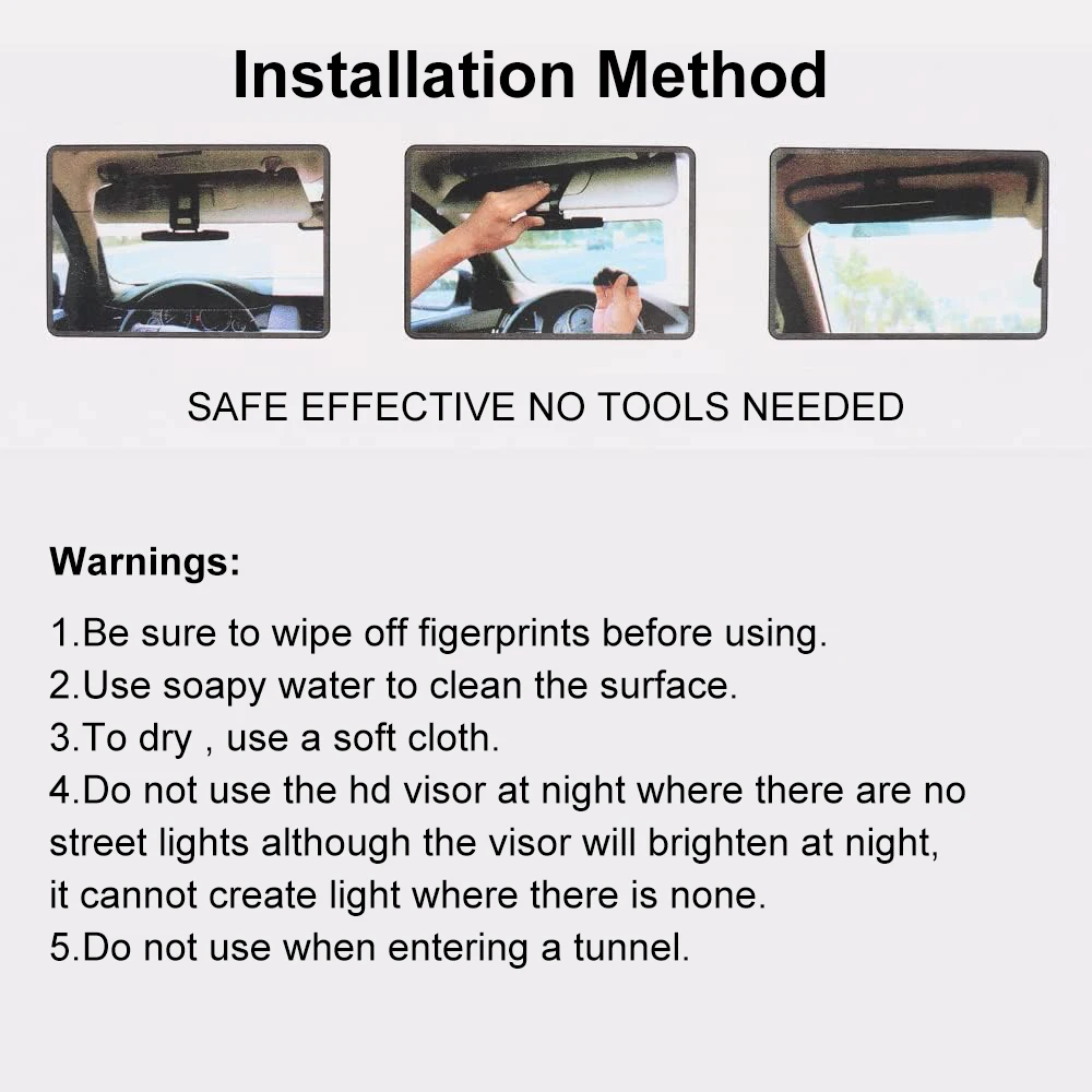 Universal Car Sun Visor Extender Sunshade Anti-Glare Protection Snow Blindness for Driving Automotive Interior Sunshield