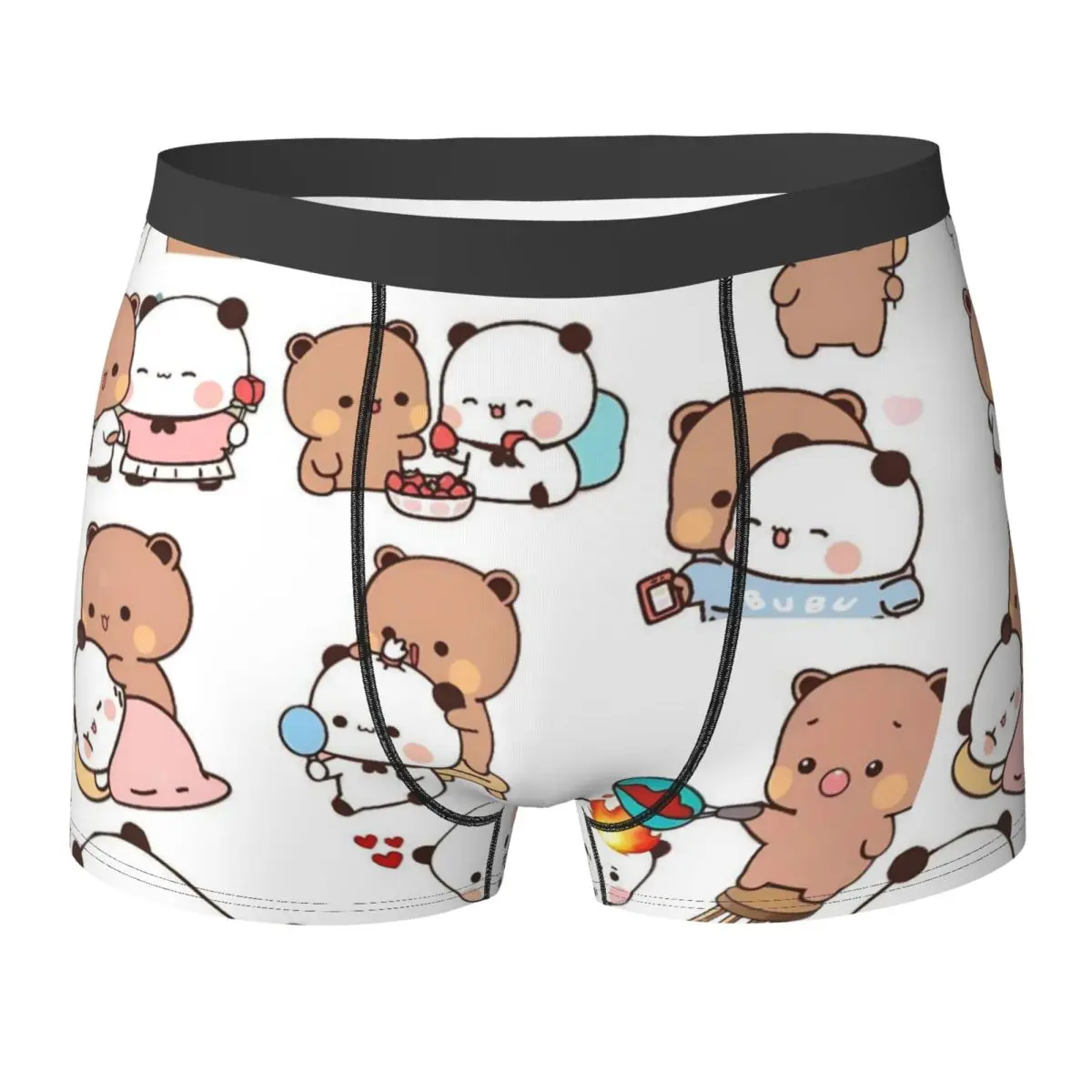 

Bubu Dudu, нижнее белье с милым мультяшным медведем, каваи, панда, мужские шорты, эластичные боксеры, модные трусы большого размера
