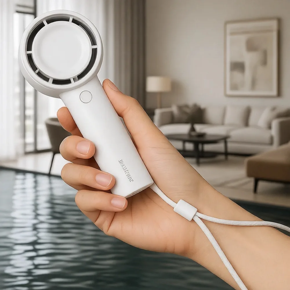 

Миниатюрный безлопастной турбо-вентилятор, 5 скоростей, 16 часов работы, USB-зарядка, карманный размер, для путешествий, охлаждающий, подарок