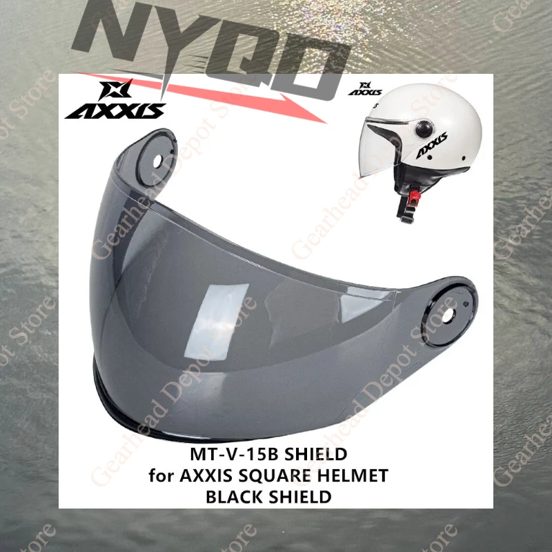 

AXXIS MT-V-15/15B Motorcycle Riding Helmet Visor Square Open Face Helmet Original Shield Replacement Lens Durable Accessories