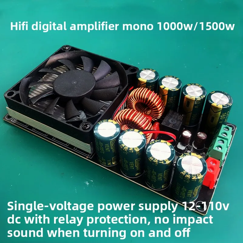 

HIFI Single Voltage Stereo High Power Class D Digital Amplifier Board 1000W/1500W with Relay Protection