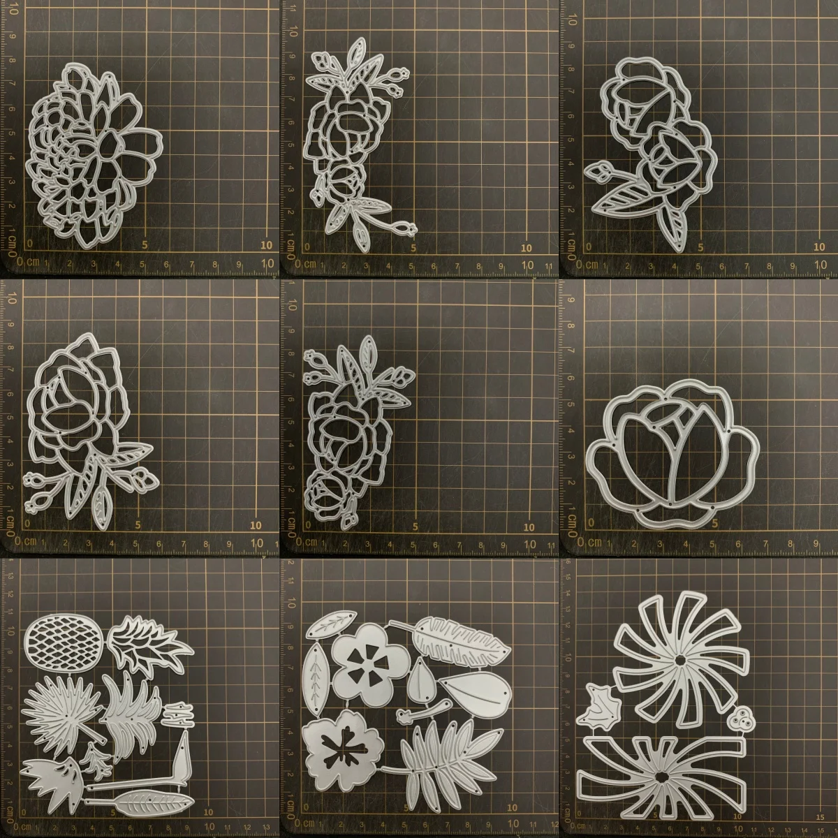 

9 видов цветочного дерева, металлические трафареты для резки, трафареты для DIY, скрапбукинга, декоративное тиснение, ручная работа, штампы, шаблон