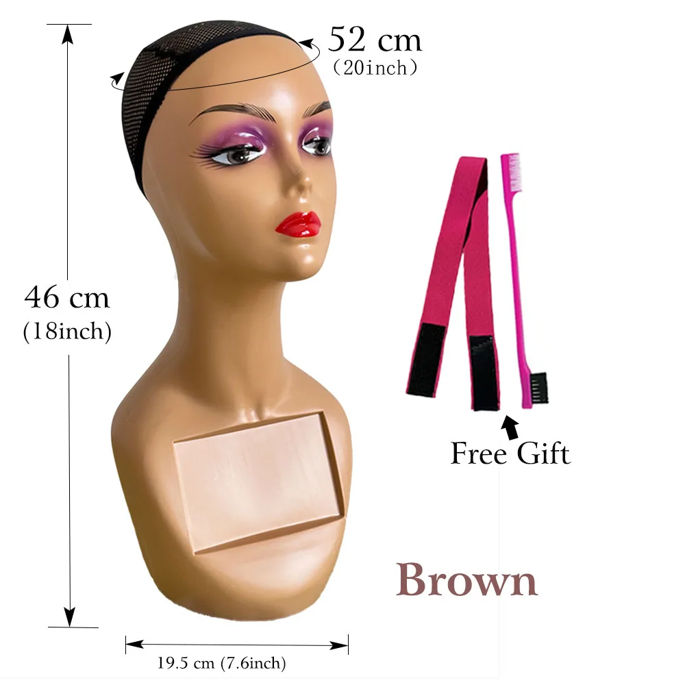 Long Neck Wig Head Display Wig Stand and Holder for Style, Cosmetology Hats and Hairpieces, Mask - for Home