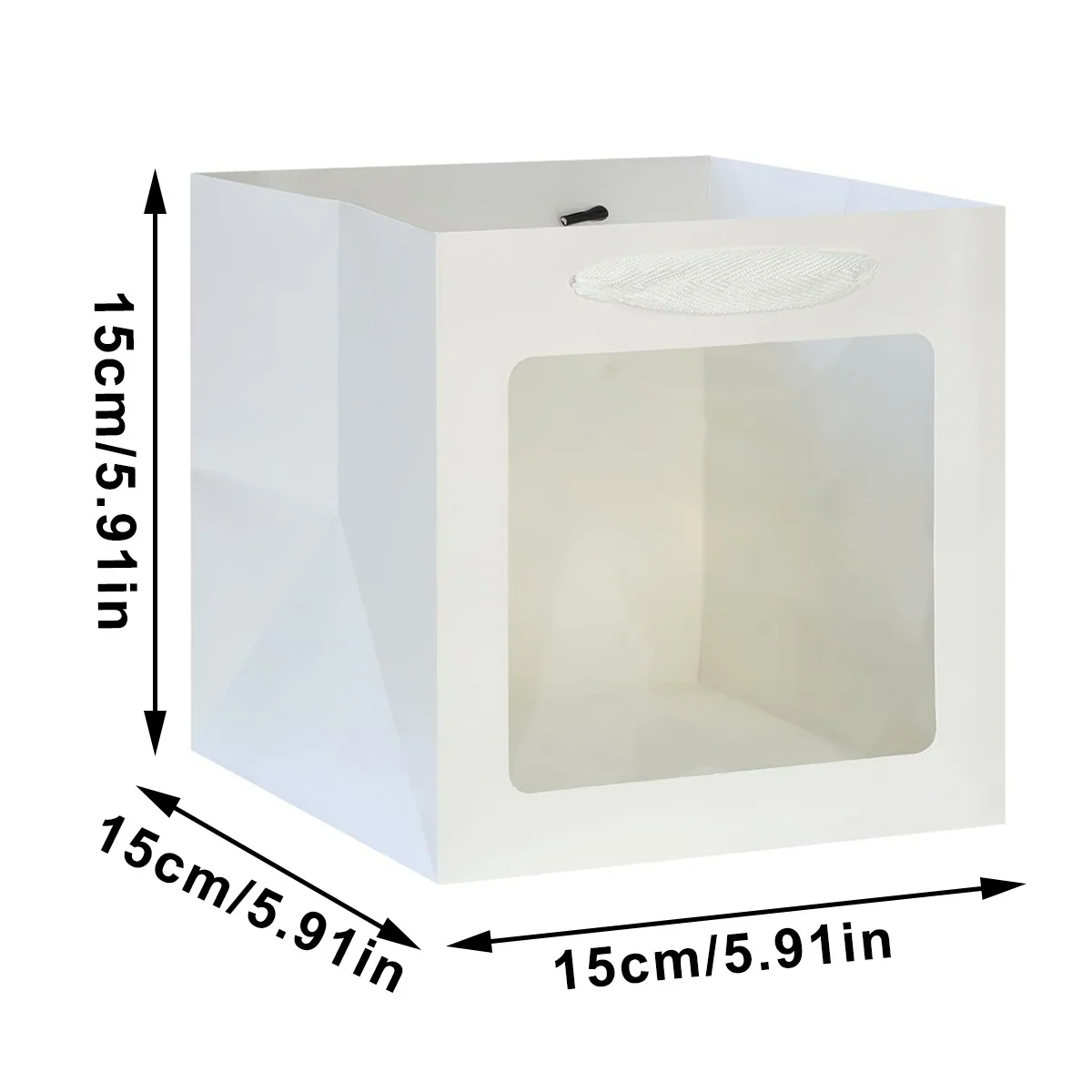 New Design 15cm Square Kraft Paper Bags (with Transparent Window) Suitable for Gift Packaging, Party Favors Birthdays view 5
