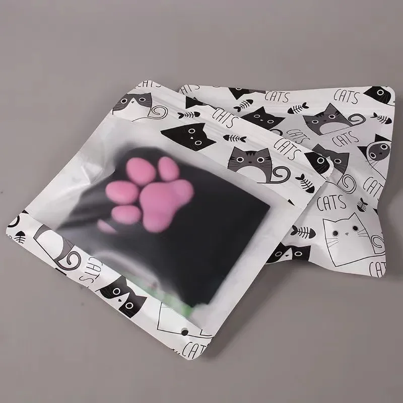 Kaos Kaki Motif Cakar Kucing Warna Pink Lucu Lolita Setengah Paha Untuk Dewasa Anak Wanita Cosplay Stoking Cakar Kucing 3D