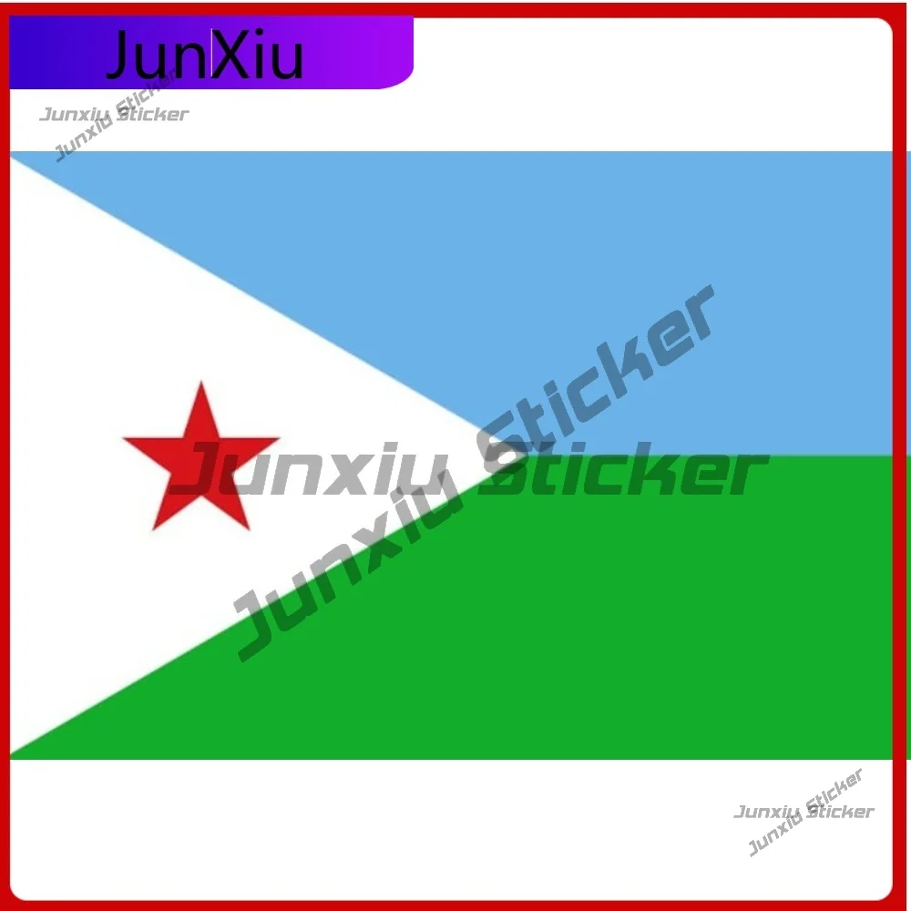 

Stylish Djibouti Flag Vinyl Stickers Jabuuti car van window bumper wall laptop decal Africa state national suitable for all