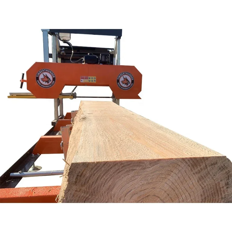 Approved  gasoline engine band / portable sawmill / Horizontal Band  with sawmill loading ramp