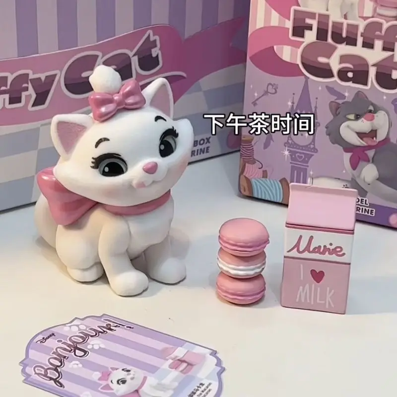 Disney LUCIFER Mary Cat กล่องตาบอดตุ๊กตาสาวอินเทรนด์การ์ตูนน่ารักตุ๊กตาเดสก์ท็อปตกแต่งเครื่องประดับวันเกิด Surprise ของขวัญ