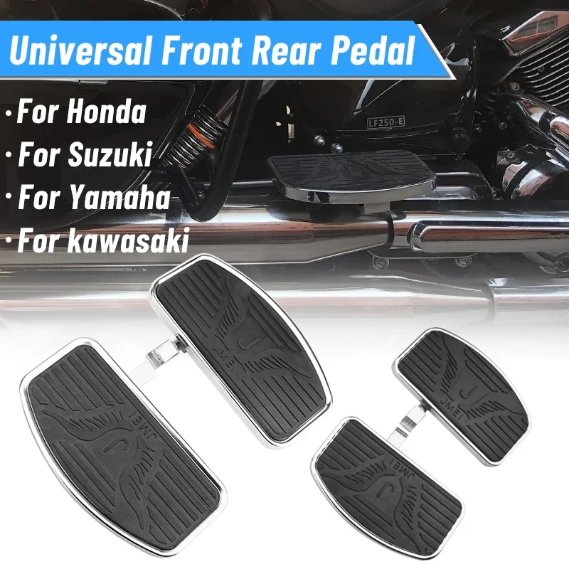 Universal Motorcycle Front Rear Driver Passenger Footrest Pedal Footboard Foot Peg For Honda Shadow VT400/750 Yamaha Kawasaki