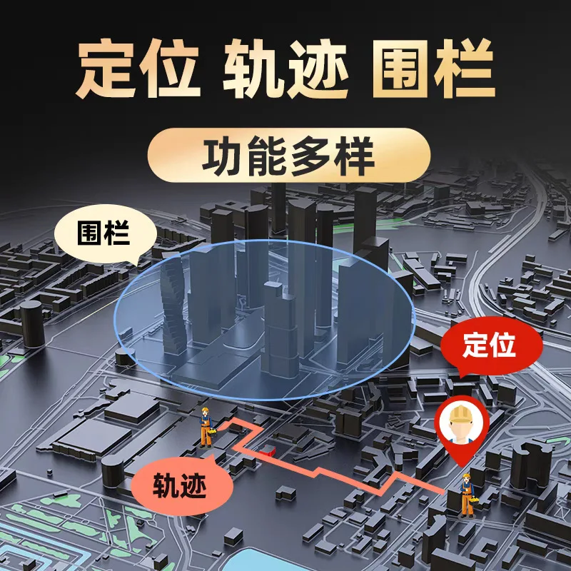 LED shoulder light personnel high precision locator clock in voice broadcast personnel gps rescue Beidou locator