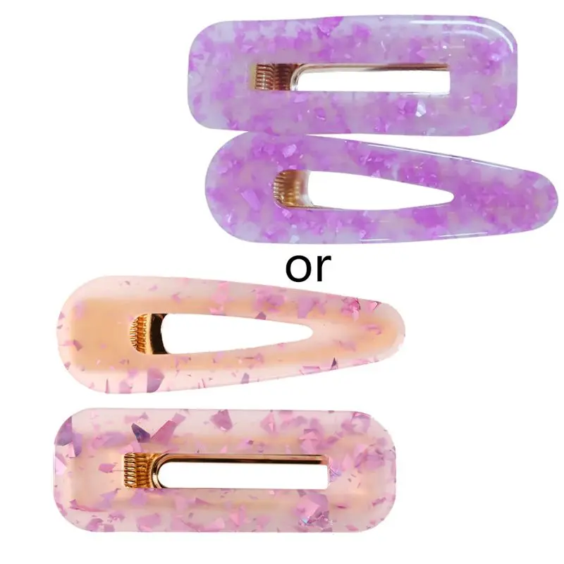 Y1UB 1 Set Jepit Rambut Resin Akrilik Jepit Rambut Buaya, 1 Buah Jepit Rambut Marmer P