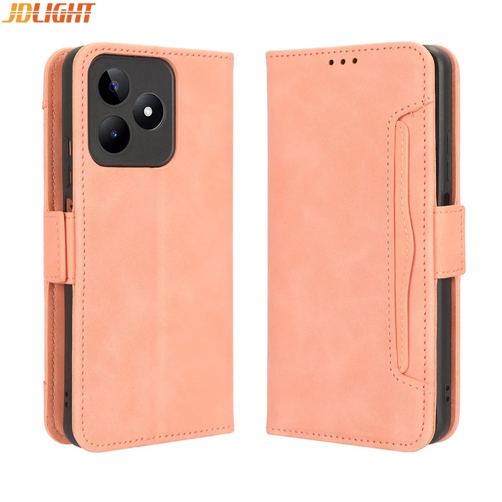 

Флип-чехол для OPPO Realme Note 50 4G / Realme C53 C51 4G, роскошные кожаные чехлы для телефонов с магнитной застежкой и отделением для карт и фотографий