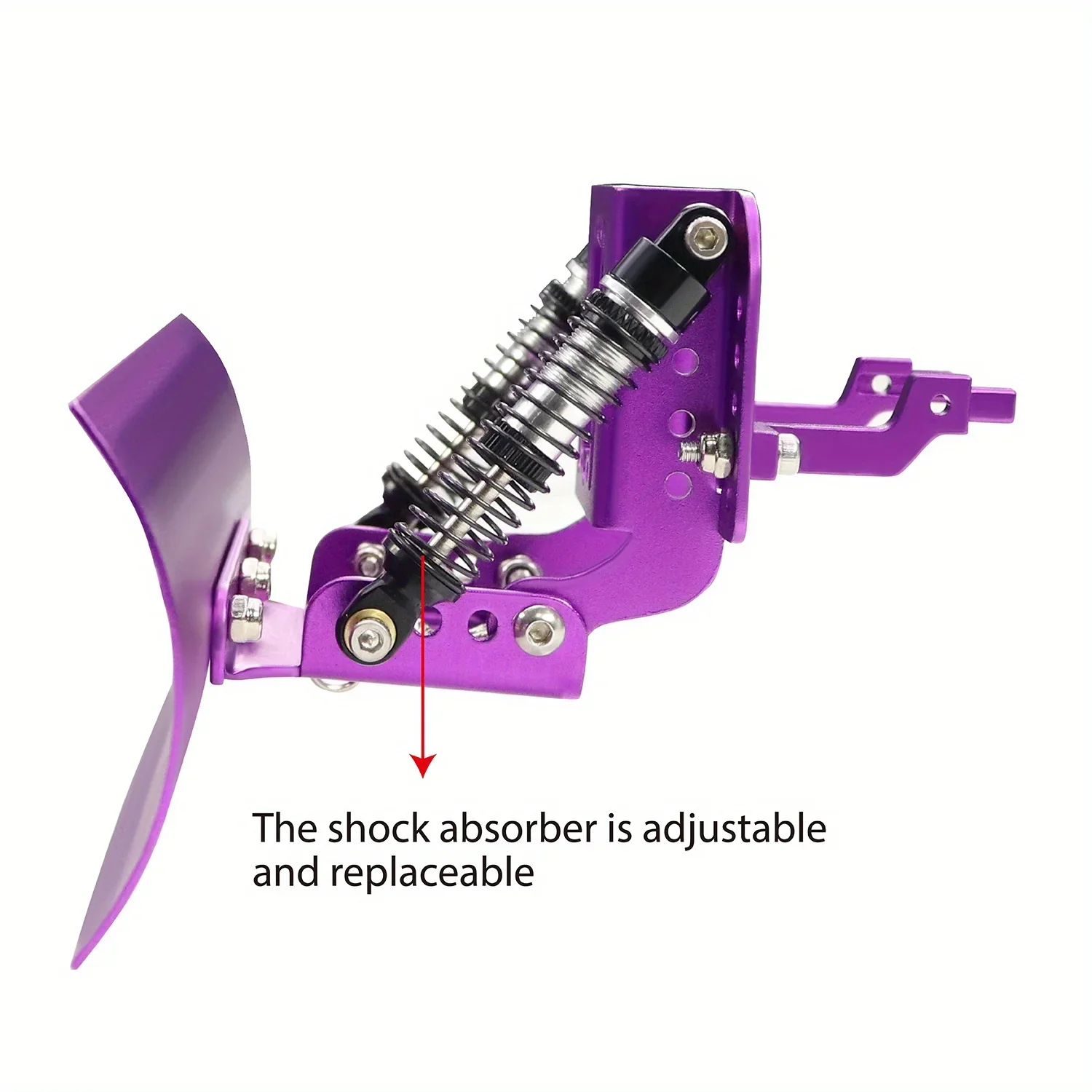 1/18 アルミ製調整可能除雪機、雪・砂用シャベル、クローラーツール、RCクローラーカーTrx4M、ブロンコ、ディフェンダー用アップグレードパーツ