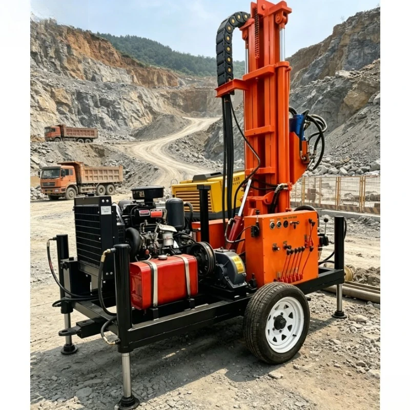 Customized YUGONG New Factory Direct Sale Water Well Drilling Rig Wheel Portable Well Borehole Drilling Machine High Quality
