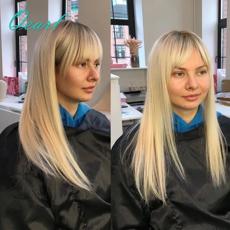 

Бразильский парик из натуральных волос Ombre Светло-русый парик с кружевной частью плеча Боб Парик шнурка с челкой Бесклеевой парик из 100% настоящих человеческих волос