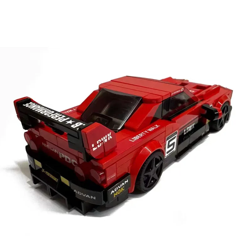 جديد الأحمر GTR الكلاسيكية الحضرية الرياضة سباق السيارات بنة نموذج، 250 + أجزاء، الأولاد الأطفال عيد ميلاد بناء الالعاب العملاقة هدية