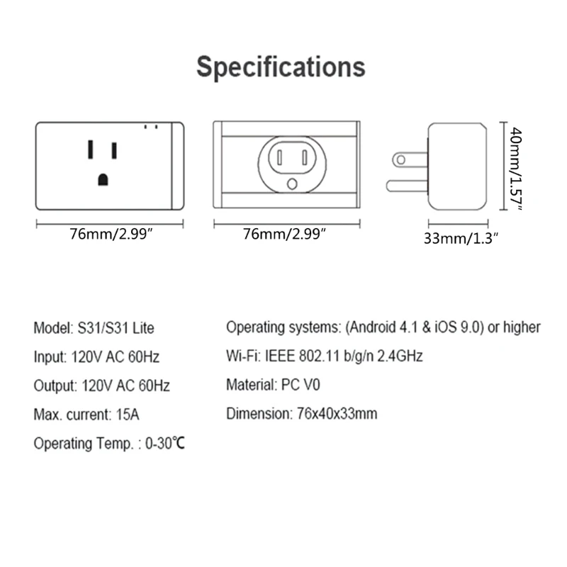 Prise minuterie à distance Portable, prise intelligente Standard américaine, commande vocale pour maison K1KF