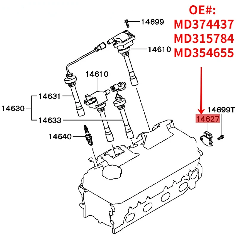 MD374437 MD315784 MD354655 J5T J5T60572 J5T60573 Ignition Misfire Sensor For Mitsubishi Pajero Montero Space Wagon Galant