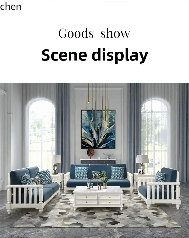 v6 wood sofa living room fabric 12 three combination modern simple size apartment home accessories