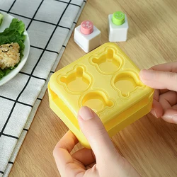 Cartoon Mini Bear Rice Ball Mold Creative Shape Of Sushi Seaweed Kitchen Sushi Bento Tools DIY Sushi Embossing Device Mold