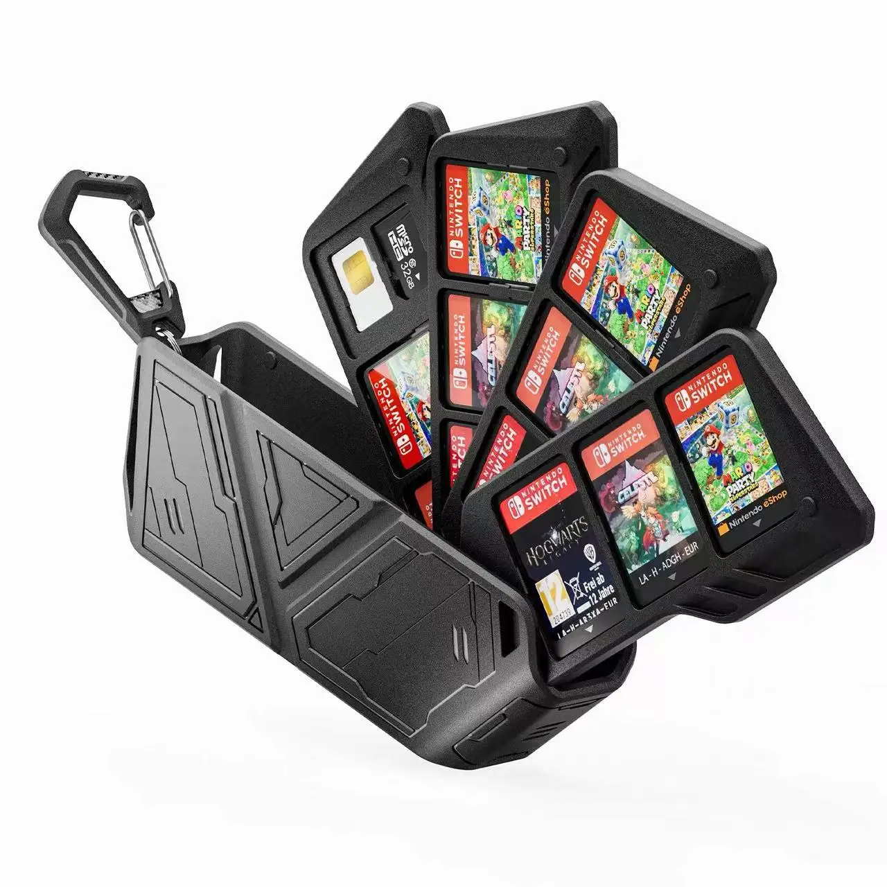 Custodia portatile traslucida per Switch2 OLED Lite - Protezione per giochi e schede di memoria