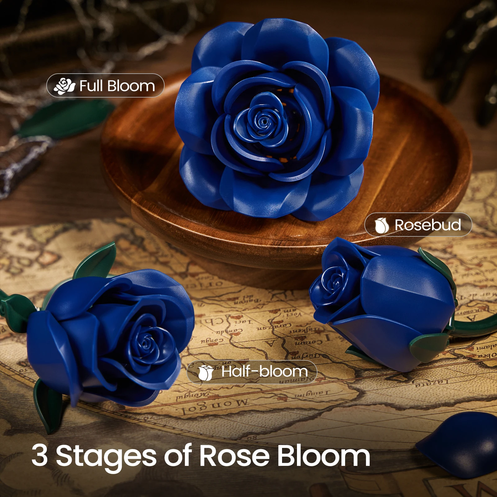 SupreOwls Rosen-Blumen-Bouquet-Bauset, botanisches, dunkles, gotisches Dekor, Heimdekoration, Füllmaterial für Körbe, Spielzeug für Erwachsene, Geburtstagsgeschenke für Mütter – Detail 11