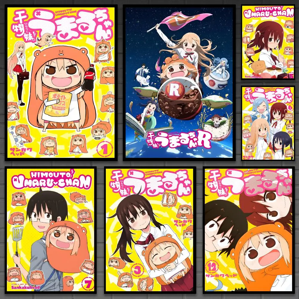 Slice of Life H-Himouto! Umaru-chans Poster Versatile HD Waterproof Wall Art Self-Adhesive Decor for Any Space Ideal Gift