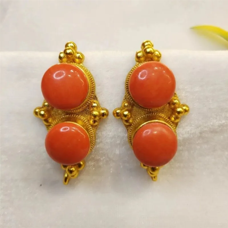 Traditional ethnic accessories high-end luxury Tibetan style earrings, popular non-fading large accessories