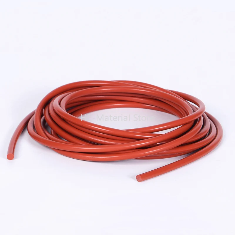 1-10 เมตร แถบซิลิโคนทรงกลมแข็งเส้นผ่านศูนย์กลาง 1.5-30 มม. แถบซีลยางซิลิโคนทรงกลมทนอุณหภูมิสูง