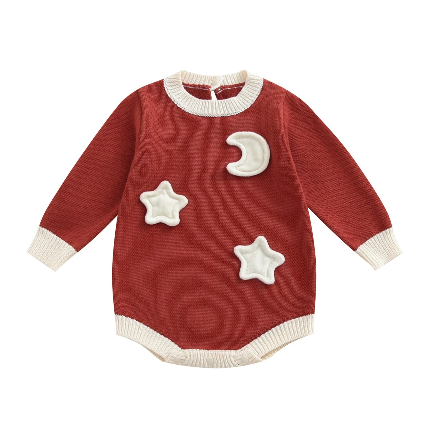 0-24M Newborn Kid Baby Boy Girl Winter Clothes Knit Warm Baby Romper Sweater Long Sleeve Thick Bodysuit Cute Outfit
