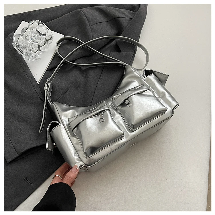 2026 Frühling Neue Einfache und Vielseitige Pendler-Tasche für Damen Hochwertige Textur Pendler-Umhängetasche mit Zwei Fächern – Detail 17