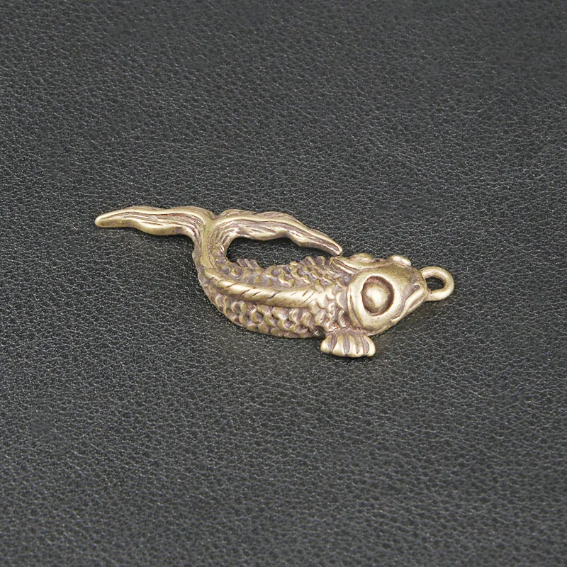 Brass small copper fish keychain pendant creative carp annual surplus personalized luggage pendant