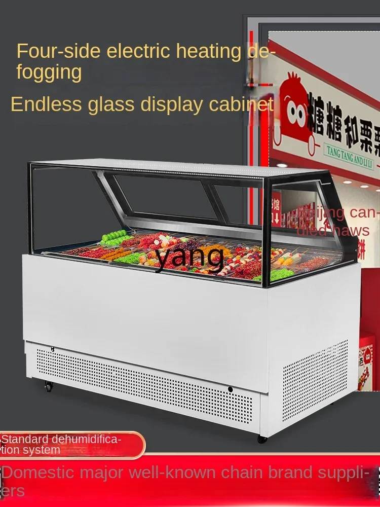 Yjq Sugar-Coated Haws on a Stick Display Cabinet Ice Cream Frozen Air Cooling Frostless Thick Acid Cut Fried Milk Cabinet