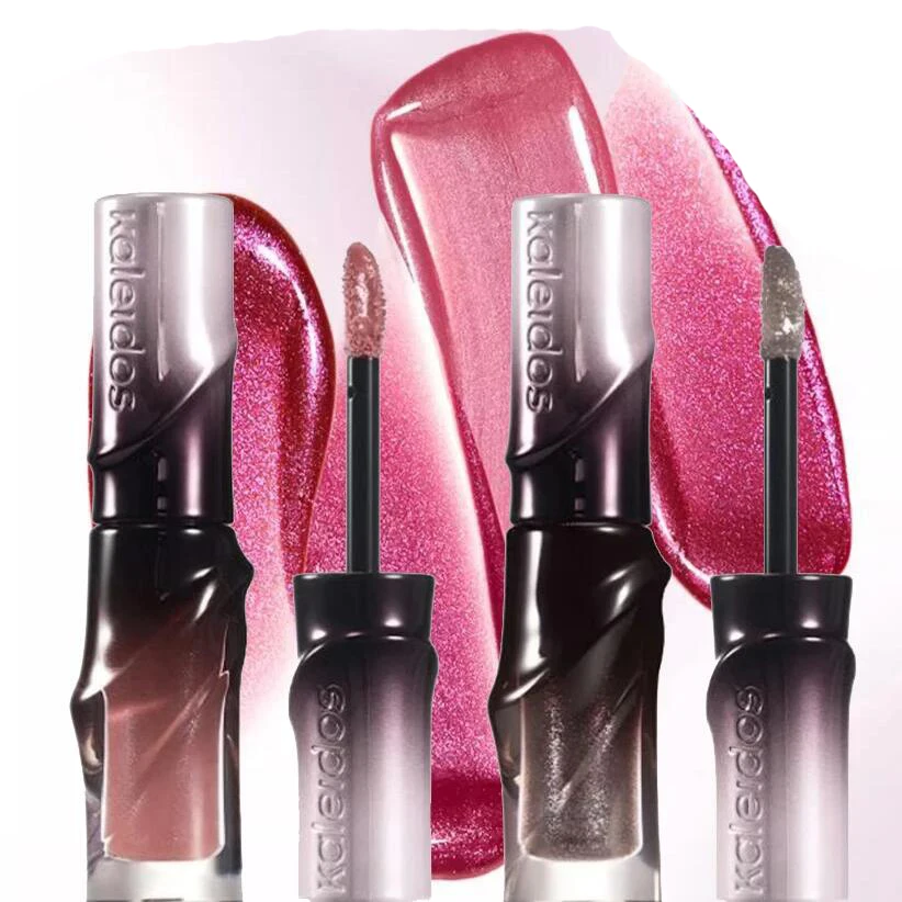 Lucidalabbra Kaleidos Nude Effetto Specchio Volumizzante, Olio Labbra Idratante, Balsamo Labbra Colorato, Cura Labbra Trasparente con Brillantini