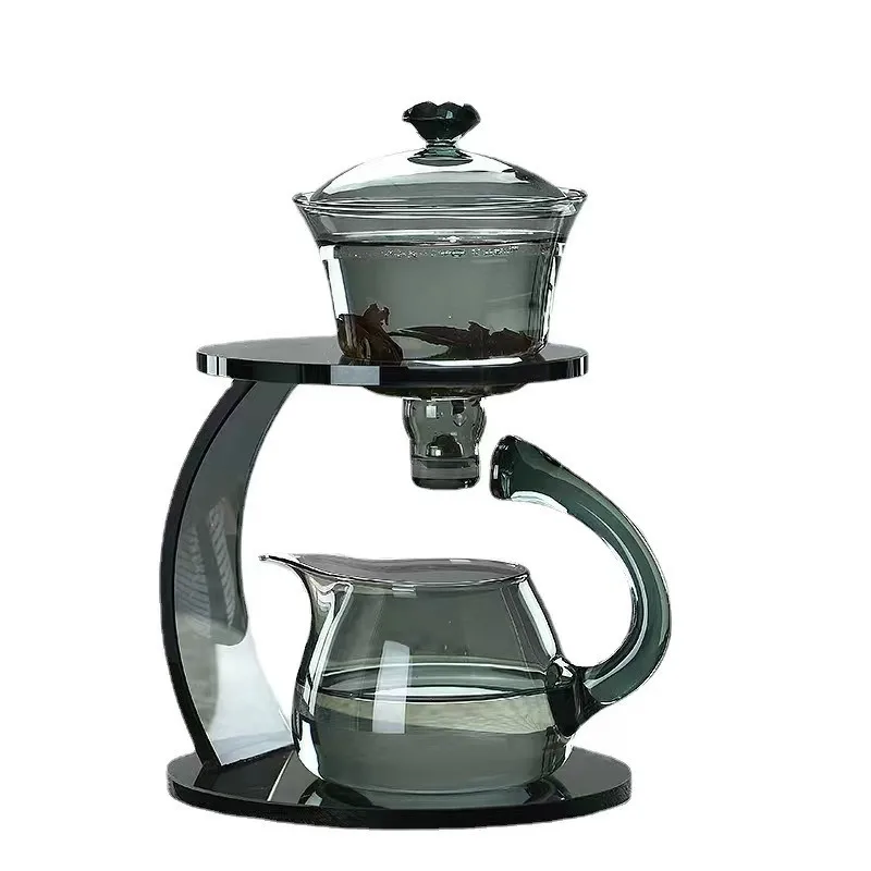 

High borosilicate glass creative brewing teapot magnetic automatic tea set