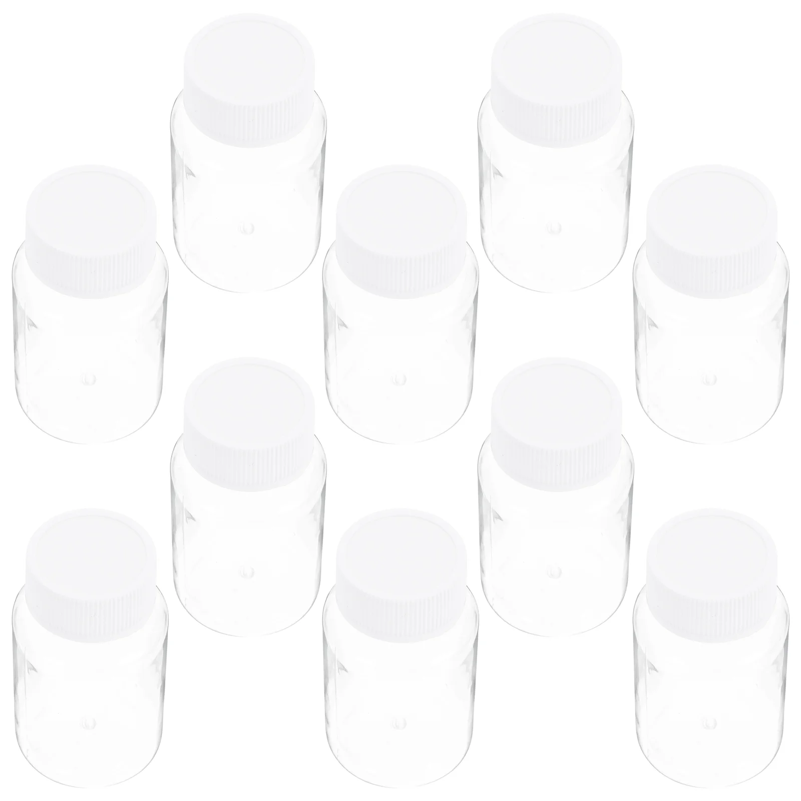 20 Pcs 80ml PET Container Bottles Chemical Medicine Tablet Storage Holder Dispenser with White clear container bottle