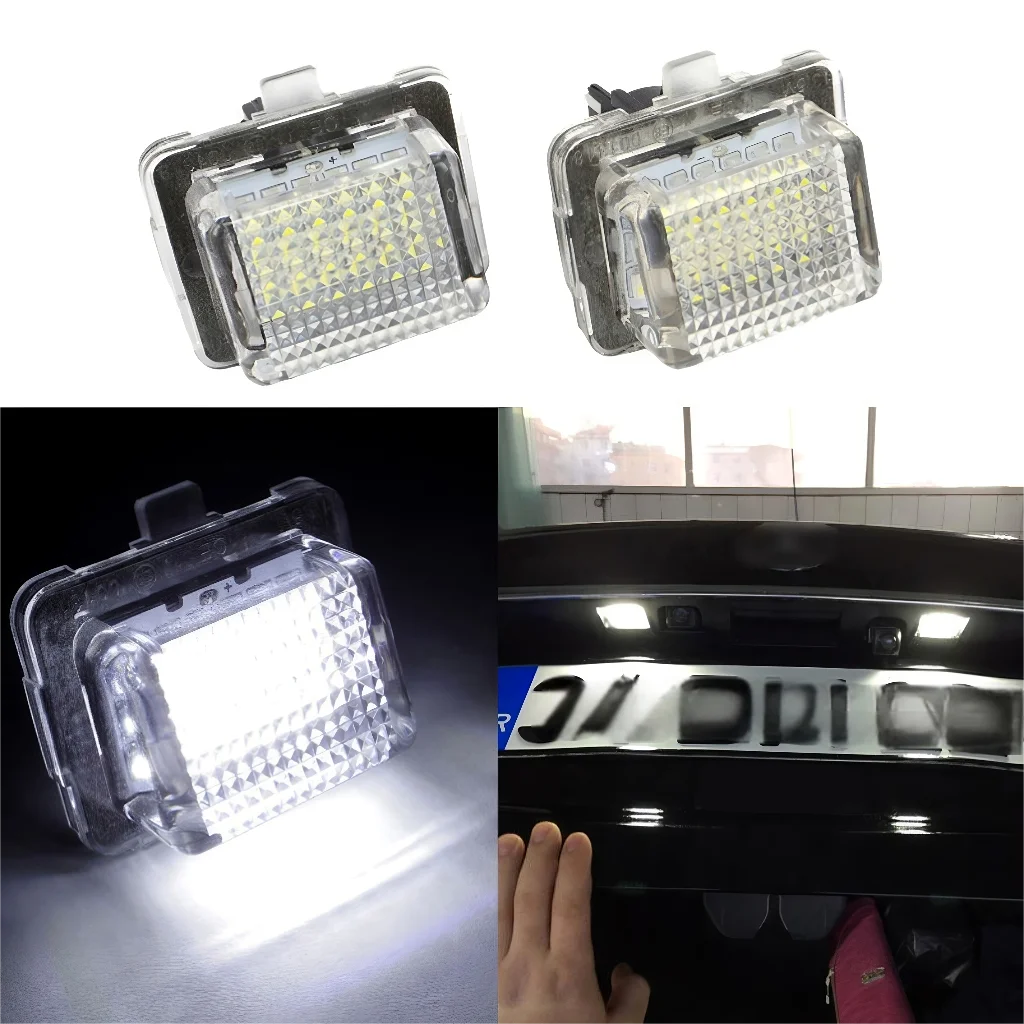 

2pcs LED License Number Plate Light For Benz C-Class W205 C204 W204 S204 W221 W222 E-Class W212 C207 S212 A207