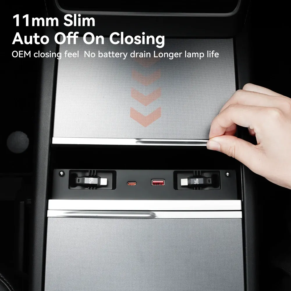 USB-Hub-Dockingstation für Tesla Model 3 Highland Y Juniper YL Mittelkonsole Schnelllade-Erweiterungsdock Auto-Zubehör – Detail 2